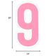 Pink Number (9) Corrugated Plastic Yard Sign, 30in